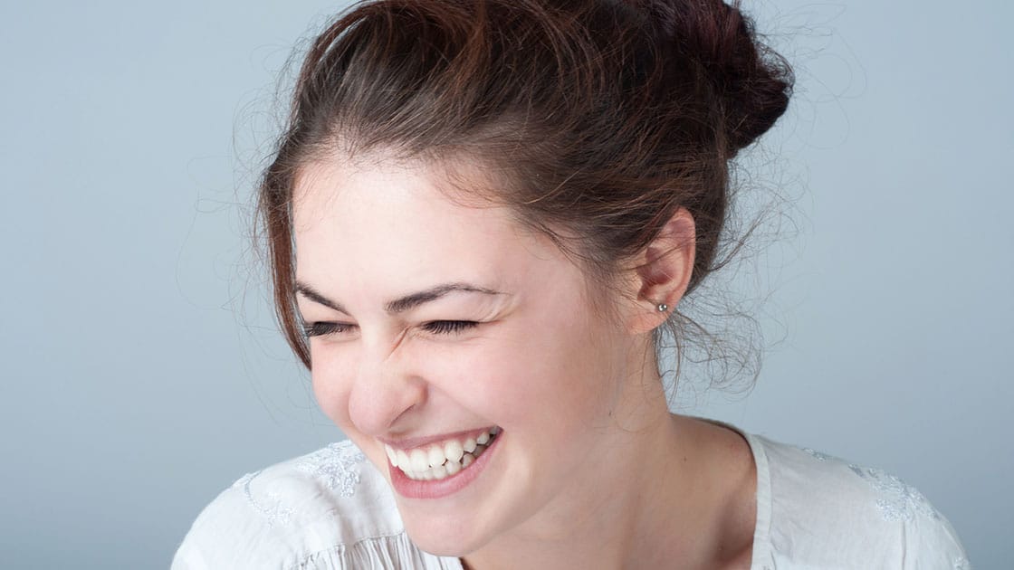 woman laughing